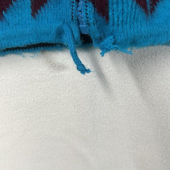 Vtg Artisanias Tuntaquimba Wool Zip Hood Jacket Aztec Southwestern Tribal Print - Picture 6 of 9